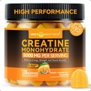 Innere Helligkeit Kreatin Monohydrate Gummie für Männer & Frauen 5000 mg, 3. Partei Getestet, Kreatin Chews für Muskelwachstum, Stärke & Energie Unterstützung, Sugar Free, Vegan, 120 Count, Mango Passionfruit