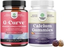 Bundle von G-Curve Butt und Brust Enhancement Pillen - Kräuter Enhancer kann Körper Sculpting Curves und hohe Absorption Calcium Gummis für Frauen mit Vitamin D3 für Knochen Gesundheit und Immununterstützung unterstützen