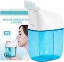 Système d'irrigation nasale, machine à rincer le nez, machine à rincer le sinus, machine à nettoyer le sinus avec réservoir d'eau et réservoir de collecte des déchets - Nez Cleaner pour sinus, sinus adultes, allergie - Bleu