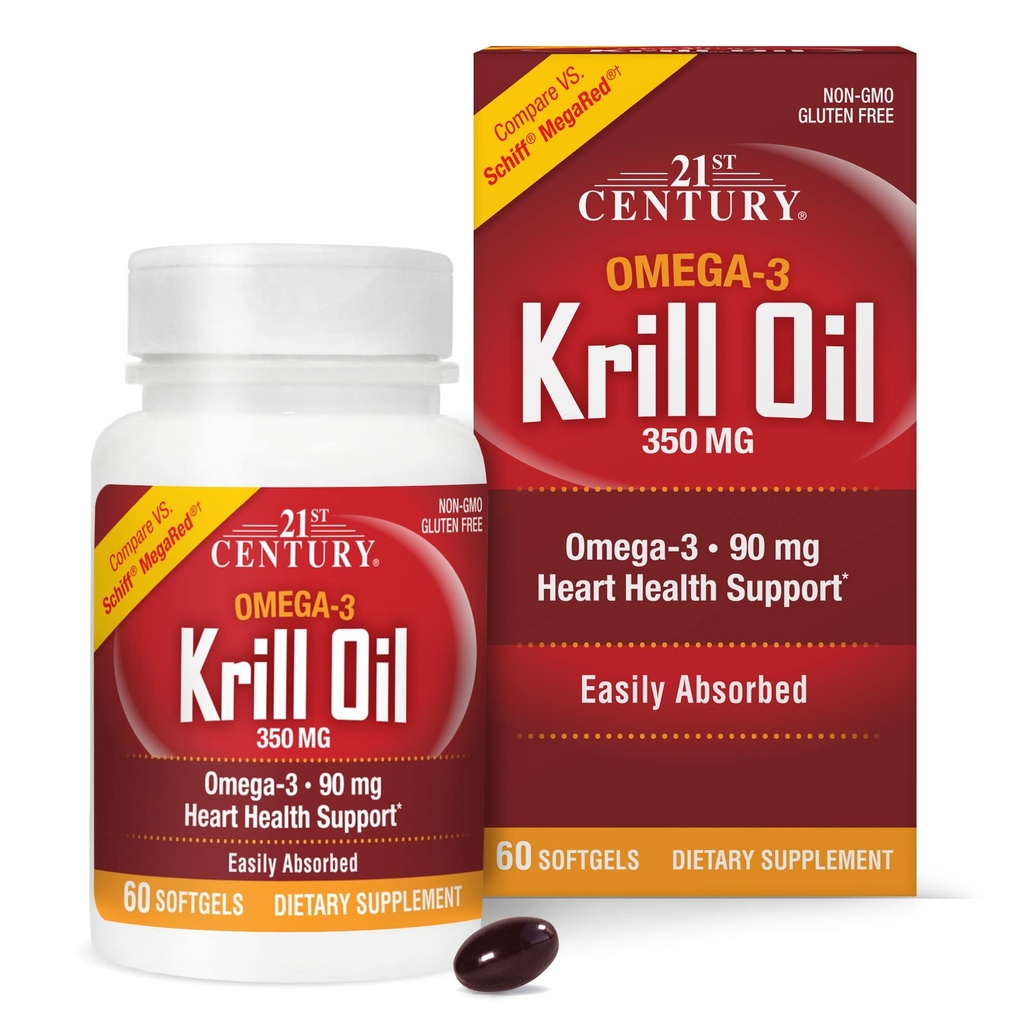 21st Century Krill Oil, 350 mg, 60 Softgels