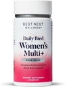 Best Nest Wellness Women's Multi Plus - Brain & Body Health Support Supplement - Gentle Iron Supplement for Energy Support - Methylierte Vitamine - 30 Kapseln