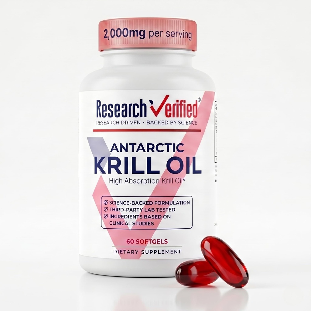 Ricerca Verificato Antartico Krill Oil 2000mg - Support Heart Function & Joints, Boost Cognition - Certificato MSC, Sostenibilmente Sourced - 60 Softgels - Made in USA