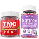 Nextdia Saffron with Magnesium Glycinate, TMG Supplements Gummies, 3Pack