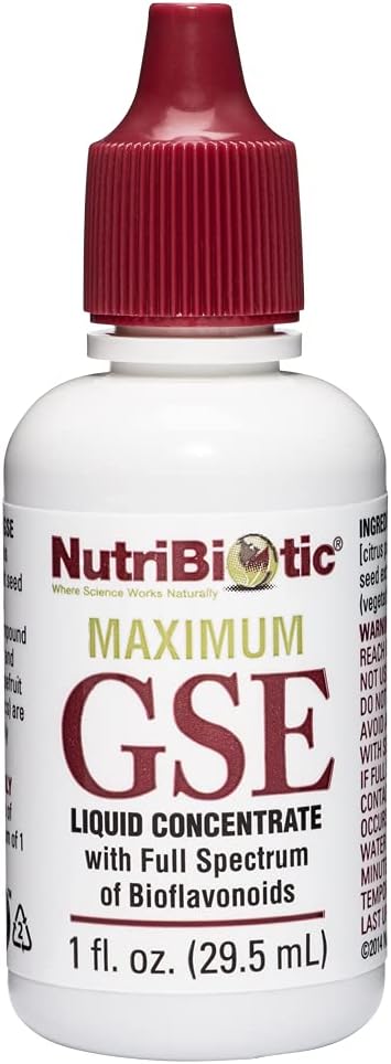 NutriBiotic – Maximale GSE, 1 Oz Liquid | Grapefruit Seed Extract Premium Konzentrat mit Bioflavonoiden | Hochpotent, Vegan, Glutenfrei & Non-GMO