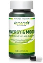 Energy & Mood Supplement – Aumentare l'energia e ridurre la fatica, Supporto Rilassamento – 60 capsule – Non-GMO, terza parte testato – Innervis Nutrition