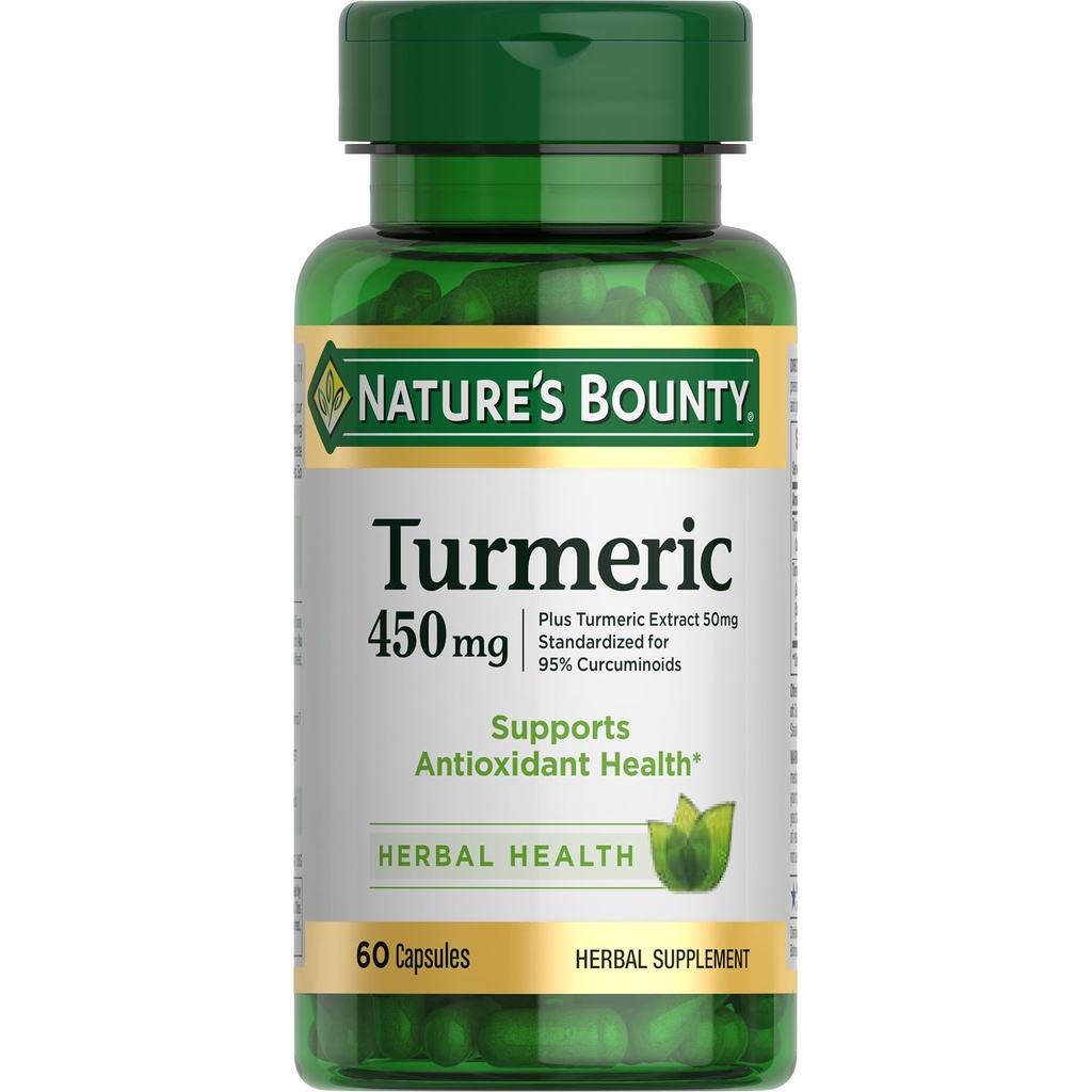 Capsule erboriche Bounty della natura, Integratore a base di erbe con antiossidanti vegetali, 450 Mg, 60 Ct