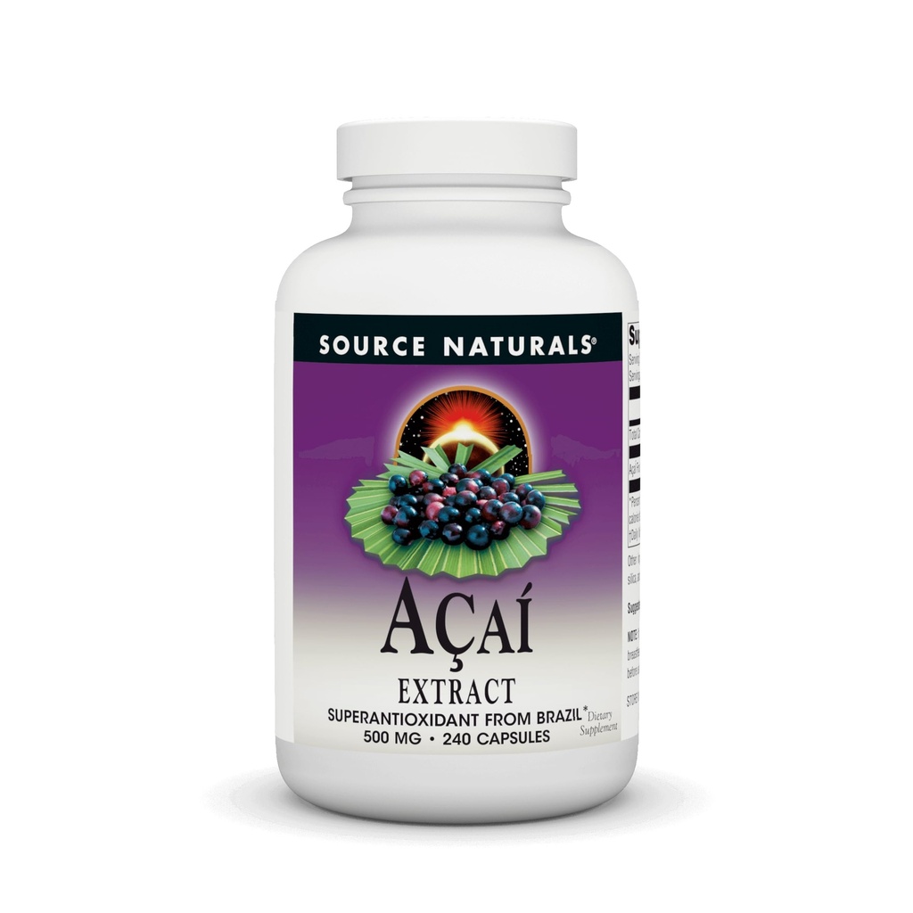 Estratto di Acai, Superantiossidante dal Brasile* - 500 mg - 240 capsule vegetariane