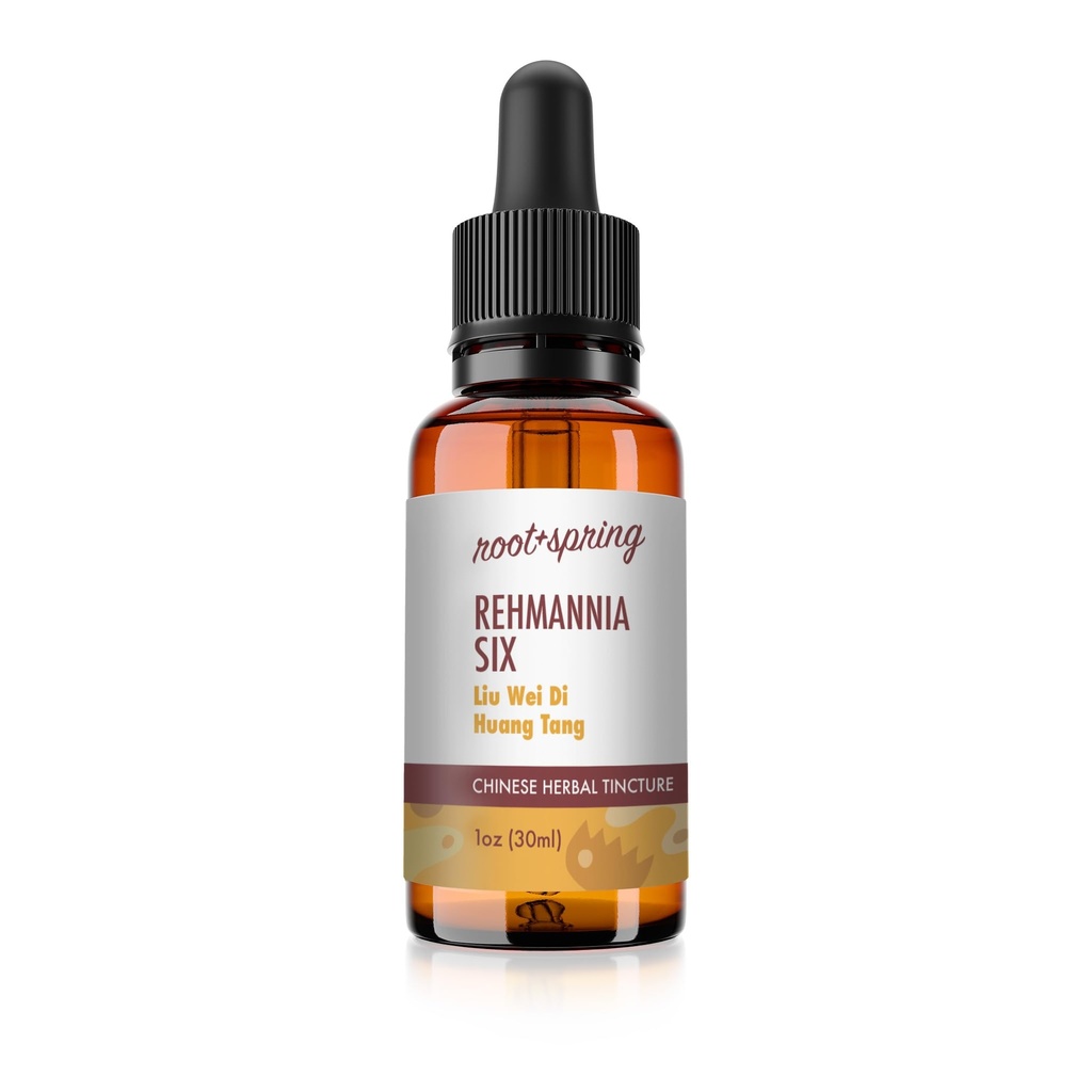 Rehmannia Six - Liu Wei Di Huang Tang - Tintura di erbe (estratto di grasso) - Concentrato con Dropper - Natural TCM Herb Blend Supplement 1 oz