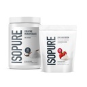 Isopure Bundle of Zero Carb 100% polvere di proteine isolate di siero puro, fragole e crema, 25g Protein Per Serving, 1 Lb, 15 Servings + Isopure 100% Pure Creatine Monohydrate Powder, 100 Servings