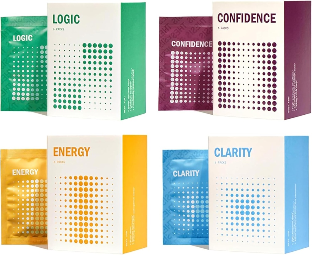 Thèse La trousse de démarrage - Suppléments cognitifs nootropes avec clarté, logique, confiance et énergie - favorise la concentration mentale, l'énergie naturelle et la mémoire - 24 services - 1 mois d'approvisionnement