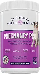 Dr Orchards Gravidanza Pro Dog Vitamine Prenatali - Supplemento Premium Dog per Gravidanza, Prenatale + Postnatale, Lattazione e Assistenza Sanitaria Neonatale, 90 Ct