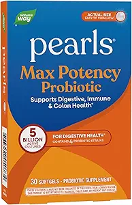 Via della natura Max Potency Perle Probiotiche per uomini e donne, Supporta Digestivo, Immune, Salute del colon*, 5 miliardi di culture dal vivo, Nessun Refrigerazione richiesto, 30 Softgels (Packaging May Vary) (Pack of 2)