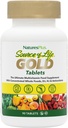 NaturesPlus Fonte di Vita Multivitamina d'oro - 90 compresse - con Vitamine D3, B12 & K2 - Sangue, Bone & Supporto immunitario - Vegetariano & Gluten Free - 30 Serve