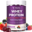 3 in 1 Whey Protein Gummies | Creatine Monohydrate | Collagen, 0 Zucchero, Pure Protein Source, Muscle & Energy Support, Berry Flavor, per le donne e gli uomini