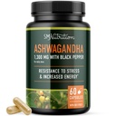 Ashwagandha Supplement 1300mg for Stress Resistance & Energy Boost | High Absorption Adaptogen from Root Powder with Black Pepper | Stress-Related Fatigue Support | Non-GMO | 120ct, 2-Month Supply