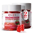 2pack Magnesium Glycinate Gummies 600mg for Sleep & Calm, Sugar Free Magnesium Gummies for Adults with Vitamin D3, Tart Cherry & Chamomile,Clump-Resistant Formula, Third-Party Tested, 120 Count