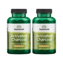 Swanson Activated Charcoal - Natural Supplement Supporting Healthy Absorption - Hilft w/Bloating & Maintaining Bowel Regularity - (120 Kapseln, 520mg pro Servierung) 2 Pack