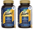 Nature's Way Alive! Men's Daily Ultra Multivitamin, High Potency Formula, Promotes Heart & Muscle Function*, with Methylated Vitamin B12, Gluten Free, 150 Tablets, (Pack of 2)