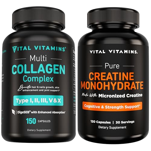 Vital Vitamins Multi Collagen + Creatine Monohydrate Capsules