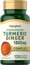 Piping Rock Turmeric et Ginger Supplément de 120 capsules Softgel avec extrait de poivre noir