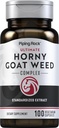 Piping Rock Horny Goat Weed per gli uomini | 100 capsule | Ultimate Complex Extract Supplement | Vegetariano, Non OGM, Gluten Free
