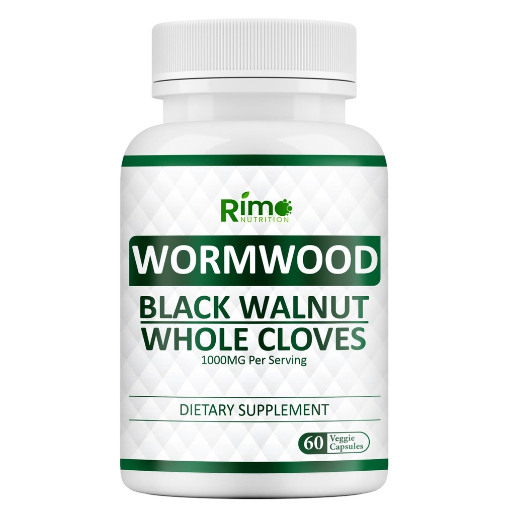 Wormwood Black Walnut Clove Capsules - Cleanse, Detox, Intestinal Guard Formula Supplement für Menschen, mit Wormwood Kräuter, Black Walnut Extract Combination, 60 Kapseln Non-GMO