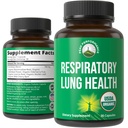 USDA Organic Lung Detox for Smokers and Non Smokers with 6 Top Ingredients. Mullein Leaf, Marshmallow Root, Calendula. Lungs Cleanse for Better Respiratory Health. Lung Support Capsules Supplement