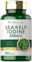 Carlyle Sea Kelp Iodine Supplement | 225mcg | 300 Tablets | Non-GMO, Gluten Free | Traditional Herb Supplement