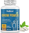 NuBest Grow Power - Kalzium-Ergänzung - Magnesium-Ergänzung mit Vitamin D3, B6, Zink, Phosphor und Multivitamin für starke Knochen, Gesamtgesundheit für Alter 10+ - 1 Monat Versorgung