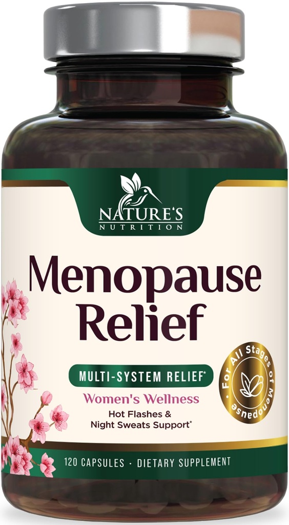 Menopause Supplementi per le donne - Menopause Relief Support Probiotics with Black Cohosh, Integratori di supporto naturale per Mild Hot Flashes & Night Sweats & PH Balance Support Supplement - 120 Capsule