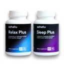 Relax Plus & Sleep Plus Bundle | Calm Mind + Sleep Schedule Support with GABA, L-Theanine, Ashwagandha, 5-HTP & Melatonin | 120 Capsules | Non-Habit Forming