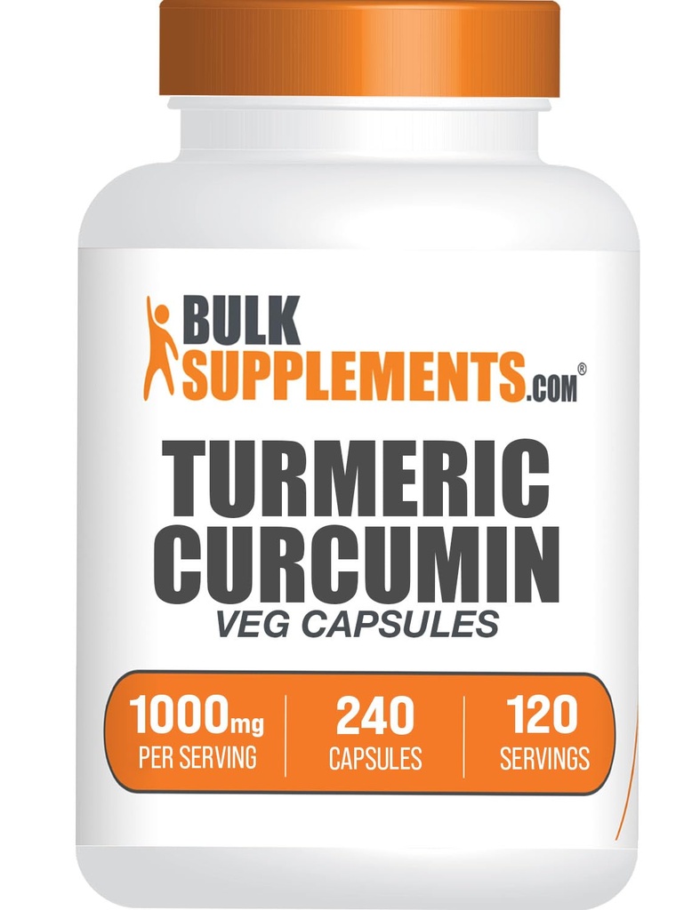 BulkSupplements.com Estratto di curcuma capsule - Supplemento di curcuma, supplemento curcuma curcuma curcuma 1000mg - Gluten Free, 240 capsule di veg (Pack of 1)