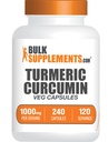 BulkSupplements.com Estratto di curcuma capsule - Supplemento di curcuma, supplemento curcuma curcuma curcuma 1000mg - Gluten Free, 240 capsule di veg (Pack of 1)