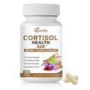 Cortisol Support Supplement for Women & Men, 10-in-1 Ashwagandha KSM-66, L-Theanine, Magnesium Glycinate Complex, Adrenal Support, Stress Relief, Calm Mood Balance, Daily Wellness 120 Capsules