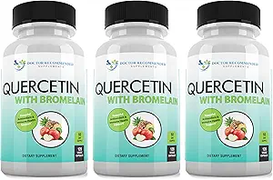 Quercetin 800mg w/Bromelain 165mg Pro Serving- 120 Veggie Kapseln-Full 60 Tage Versorgung, Vitamin Supplement, Bioflavonoide, Glutenfrei, Non-GMO (Pack von 3)