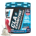 BPI Sports CLA + poudre de carnitine – brûleur de graisse non stimulant pour la perte de poids, le métabolisme et le muscle maigre – sans caféine – glace arc-en-ciel – 50 portions – 12,34 oz