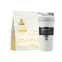 OATH NUTRITION Polvere di proteine del siero chiaro e bottiglia di Shaker isolata, limonata frizzante, 20g Proteine complete per porzione, Bottiglia di acqua dell'acciaio inossidabile isolata con Whisk di filo, 24 once, bianco