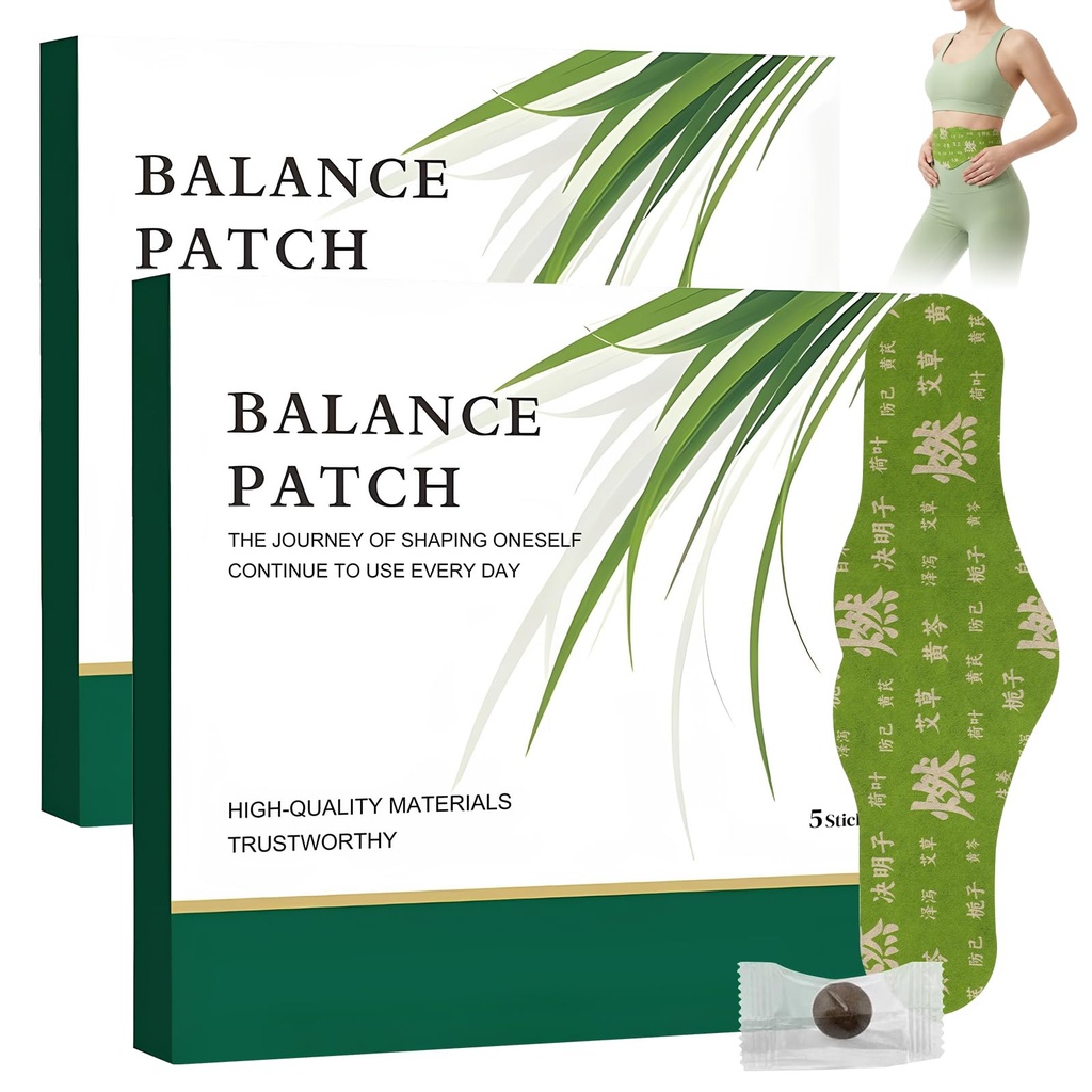 2 Box Herbal Patch Pad Balance, Beifuß Herbal Navel Patches, Long-Lasting Abdominal Comfort (1 Boxen 5 Stück)