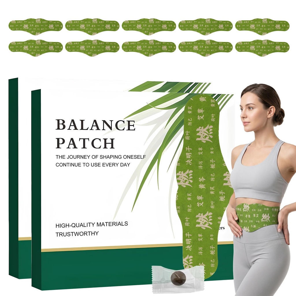 Herbal Patch Pad Balance, Naturale Herbal Navel Patches, Relieve Bloating, Cramp Relief Belly Patch per le donne, Migliorare il comfort addominale, Non Irritating Plant Based Body Care (2 scatole)