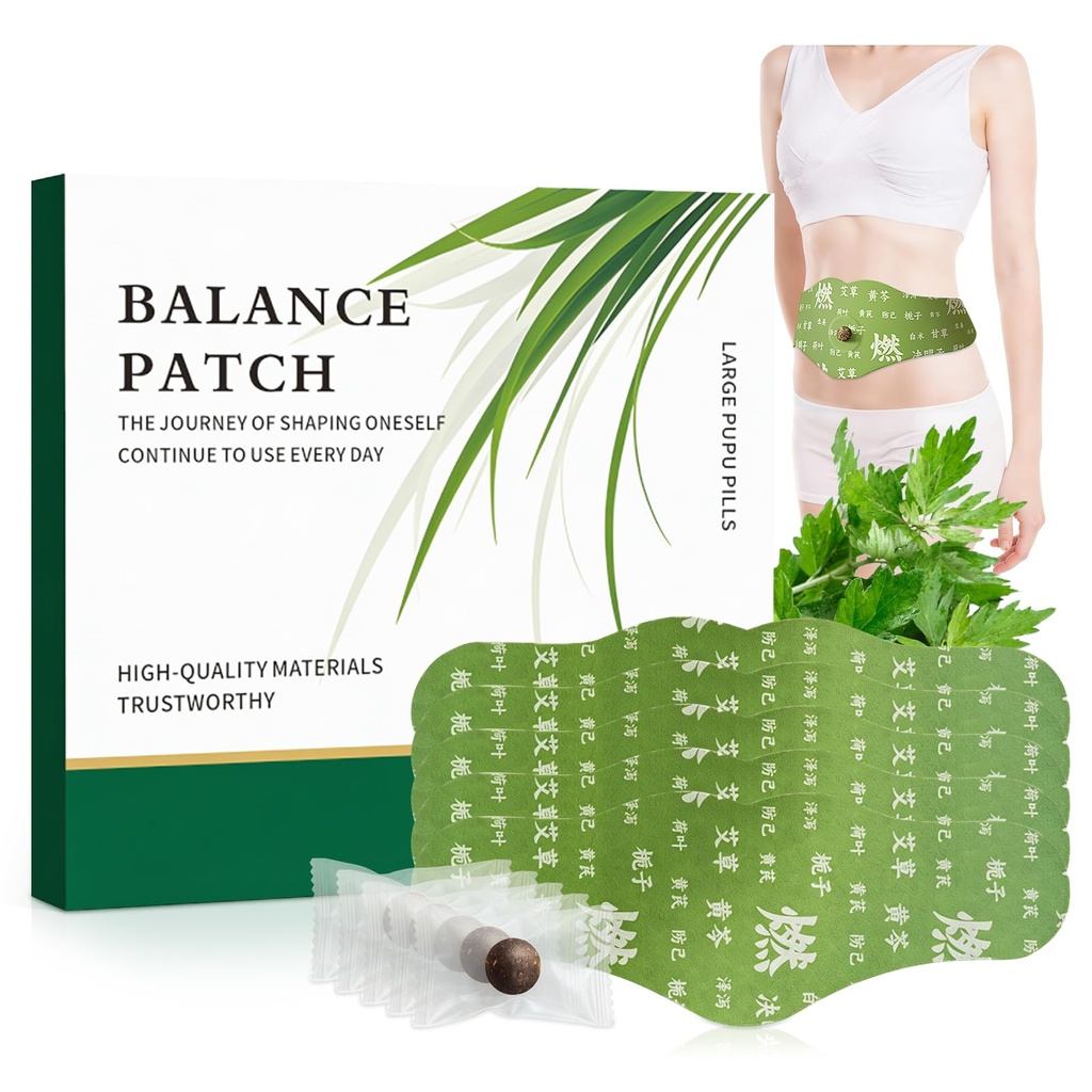 Herbal Patch Pad Balance – Mugwort Herbal Navel Patches per il sollievo della gru mestruale, Supporting Ridotto Bloating Appearance, Promuove Abdominal Comfort Design non irritante 1 scatole 5 pezzi (1 scatola)