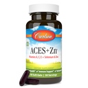 Carlson - ACES + Zn, Vitamines A, C, E + Sélénium et zinc, Santé cellulaire et immunitaire, Antioxydant, 60 Softgels
