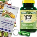 Choice Bundle Spring Valley Ginger Root Digestive Health Dietary Supplément Capsules 550 mg 100 Ct Plus Vitalité Vitamine & Pill Container (3 items)!