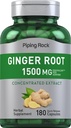 Piping Rock Ginger Root Supplement | 180 Kapseln | Nicht-GVO & Glutenfreie Formel