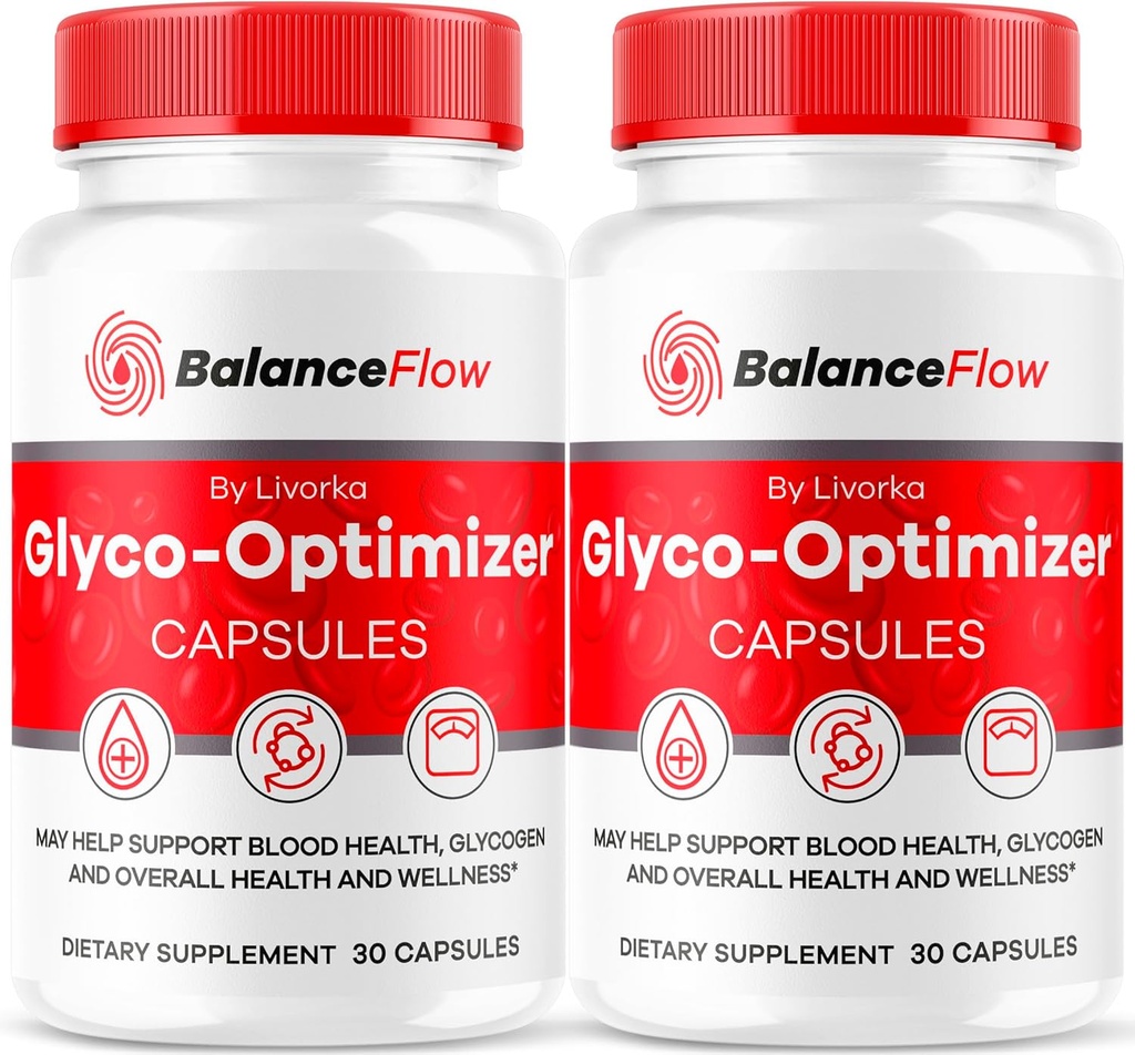 (2 Pack) Balance Flow Glyco Optimizer, Balance Flow, Balance Flow Glycol Optimizer Supplement, BalanceFlow Support Capsules, Balance Flow Blood Support Advanced Formula, 60 Kapseln für 2 Monate