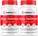 (2 Pack) Balance Flow Glyco Optimizer, Balance Flow, Balance Flow Glycol Optimizer Supplément, BalanceFlow Support Capsules, Balance Flow Blood Support Formule avancée, 60 Capsules pendant 2 mois