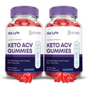 Justified Laboratories Bio Lyfe Keto ACV Gummies (1000 mg) - 60 Count, Pack of 2 - Formulated with Apple Cider Vinegar, Folate & Vitamin B12 - Non-GMO, Vegan, Gluten Free - 60 Servings