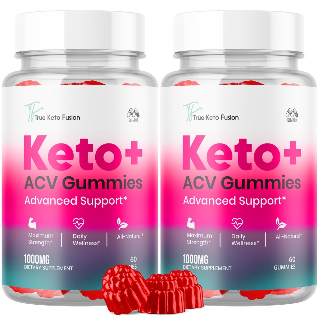 (2 Pack) True Keto Fusion Gummies, Official TrueKeto Fusion Gummys with All Natural Ingredients, Advanced Health and Wellness Vitamin Formula Max Strength Active Lifestyle Multivitamins (120 Gummies)