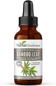 Erboristeria Papaya Bamboo Estratto di collage liquido Silica Supplementi 1oz - Silicio Organico - Capelli Organici, Pelle e Unghie Vitamine Bamboo Foglie Estratto - rinforza Bone e Giunti - 1 Bottiglia