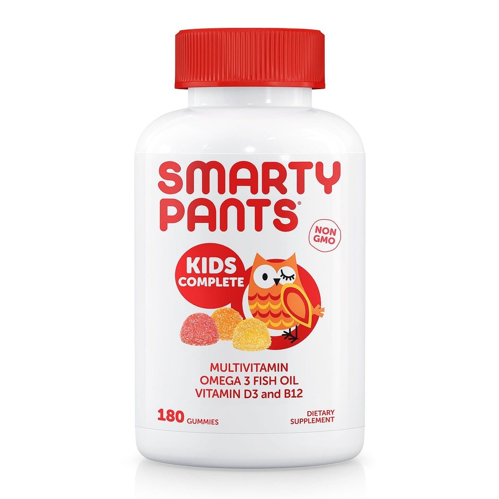 SmartyPants Enfants Vitamines Gommy complètes: Multivitamines et Omega 3 Huile de poisson DHA/EPA, Méthyl B12, Vitamine D3, limitées Valeurs de l'emballage de 180 nombre Total