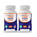 Vitamatic Niacin (Vitamin B3) 500mg, 240 Tablets - Non OGM & Gluten Free- 480 Compresse (Pacchetto di 2)